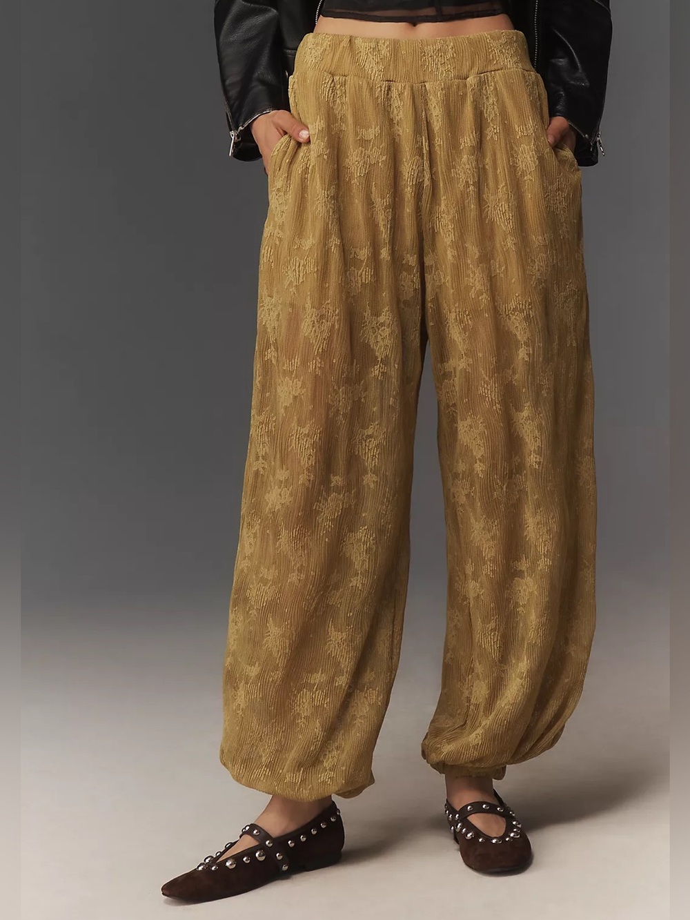 Maeve Sheer Lace Balloon Pants
